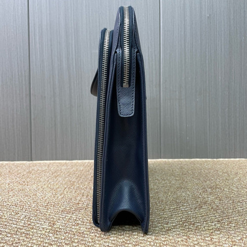 Prada Briefcase Calfskin Blue Prada Briefcase Calfskin Blue