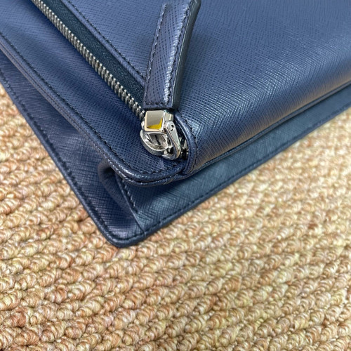 Prada Briefcase Calfskin Blue Prada Briefcase Calfskin Blue