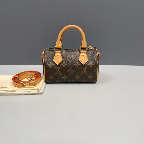 Louis Vuitton Nano Speedy Monogram Dark Brown Light Brown