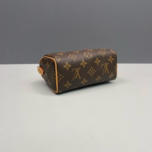 Louis Vuitton Nano Speedy Monogram Dark Brown Light Brown