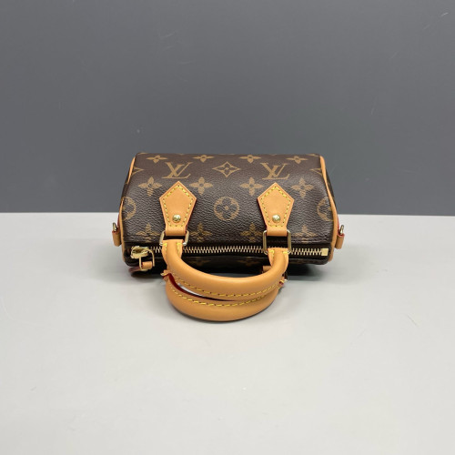 Louis Vuitton Nano Speedy Monogram Dark Brown Light Brown