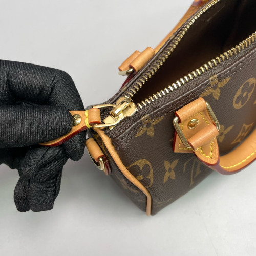 Louis Vuitton Nano Speedy Monogram Dark Brown Light Brown