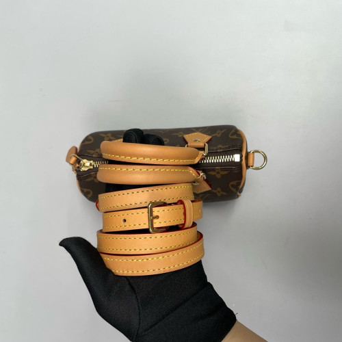 Louis Vuitton Nano Speedy Monogram Dark Brown Light Brown