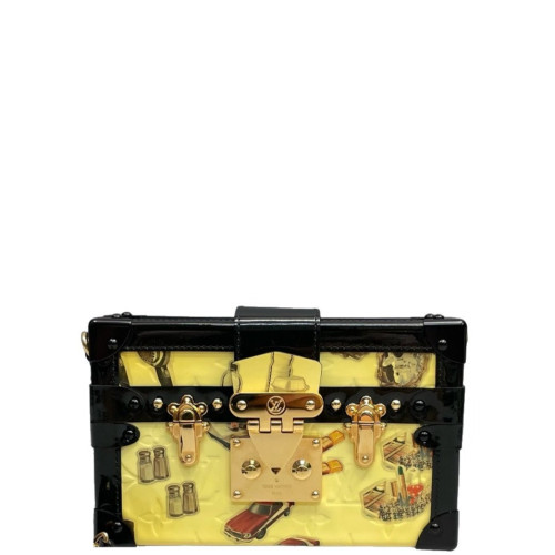Louis Vuitton Petite Malle Vernis Black Yellow