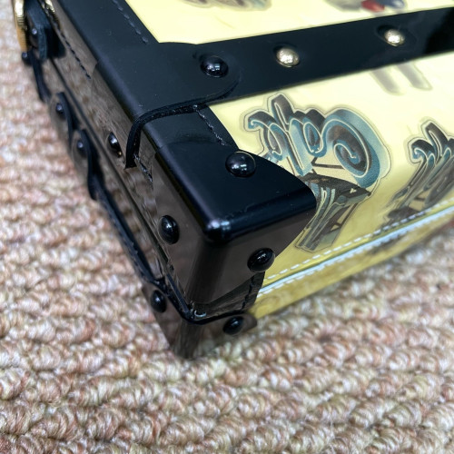 Louis Vuitton Petite Malle Vernis Black Yellow