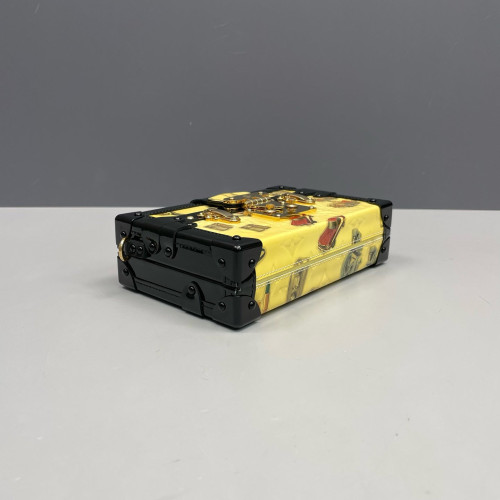 Louis Vuitton Petite Malle Vernis Black Yellow