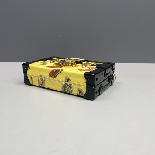 Louis Vuitton Petite Malle Vernis Black Yellow
