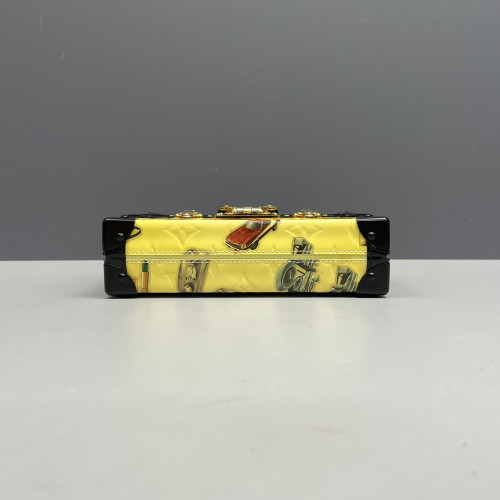 Louis Vuitton Petite Malle Vernis Black Yellow