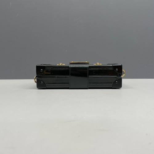 Louis Vuitton Petite Malle Vernis Black Yellow