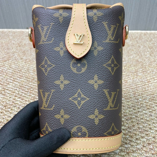 Louis Vuitton Fold Me Pouch Monogram Dark Brown Light Brown