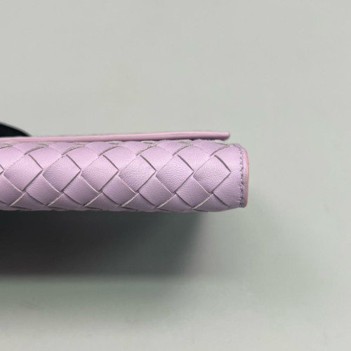 Bottega Veneta Intrecciato Continental Flap Wallet Calfskin Intrecciato Light Purple Bottega Veneta Intrecciato Continental Flap Wallet Calfskin Intrecciato Light Purple