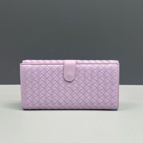Bottega Veneta Intrecciato Continental Flap Wallet Calfskin Intrecciato Light Purple Bottega Veneta Intrecciato Continental Flap Wallet Calfskin Intrecciato Light Purple