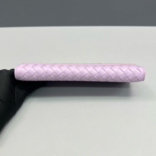 Bottega Veneta Intrecciato Continental Flap Wallet Calfskin Intrecciato Light Purple Bottega Veneta Intrecciato Continental Flap Wallet Calfskin Intrecciato Light Purple