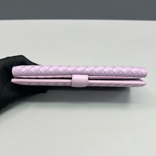 Bottega Veneta Intrecciato Continental Flap Wallet Calfskin Intrecciato Light Purple Bottega Veneta Intrecciato Continental Flap Wallet Calfskin Intrecciato Light Purple
